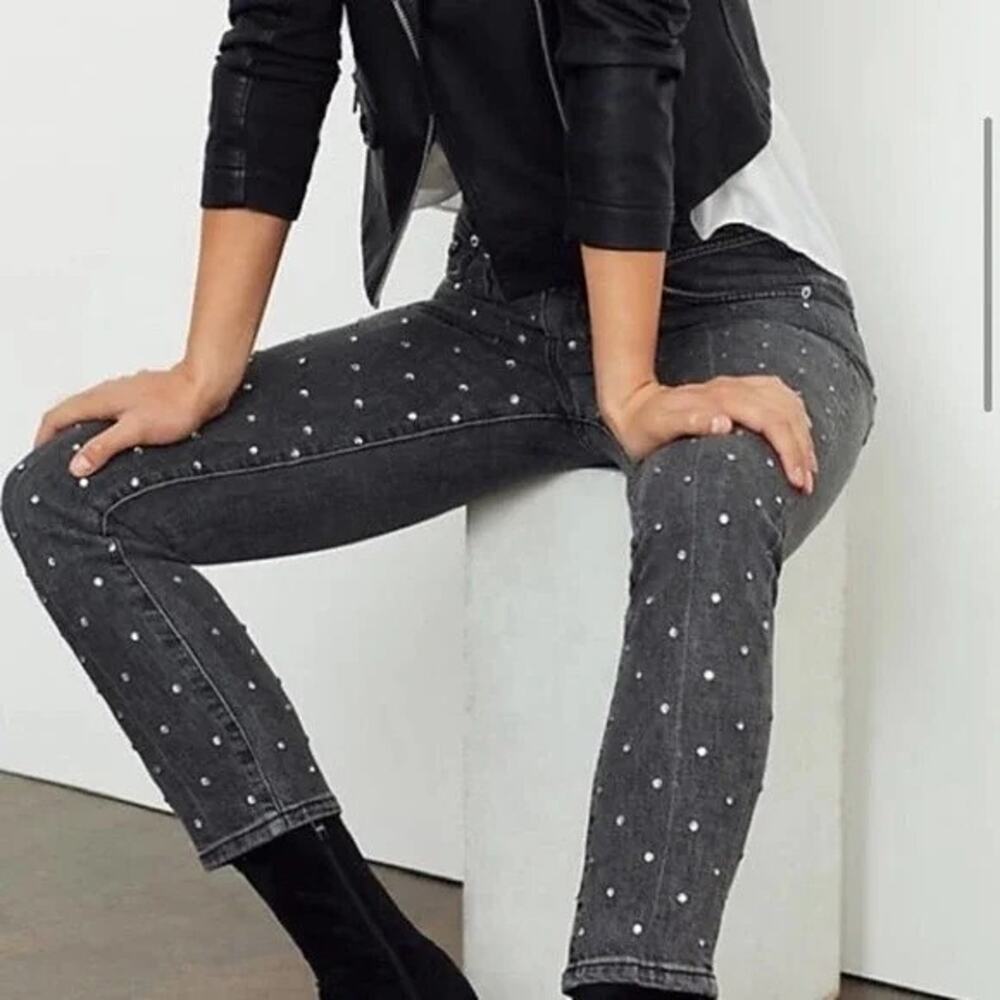 New Anthropologie Pilcro Studded Ultra High Rise Jeans Size 26